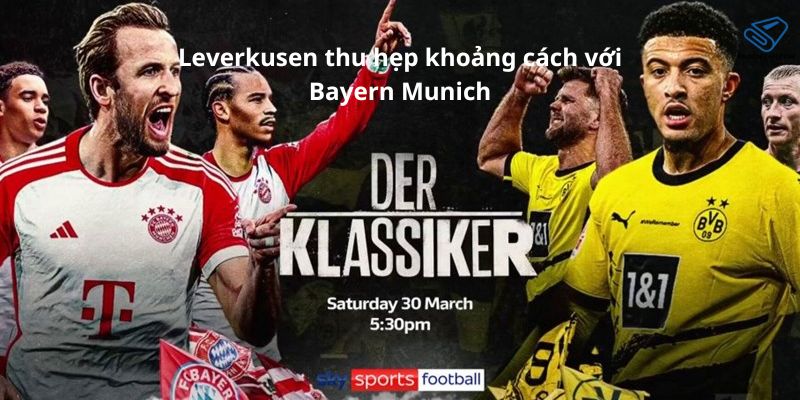 Leverkusen thu hẹp khoảng cách với Bayern Munich